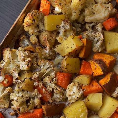 Roasted Cauliflower and Potatoes